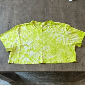 Lululemon Yellow Tie-Dye Crop Top
